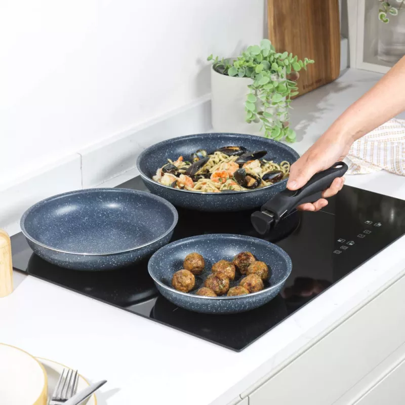 Russell Hobbs RH03293EU7 Nightfall Stone 4-delige Smart Clip pannenset