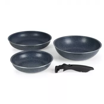Russell Hobbs RH03296 Nightfall Stone 4-delige Smart Clip pannenset