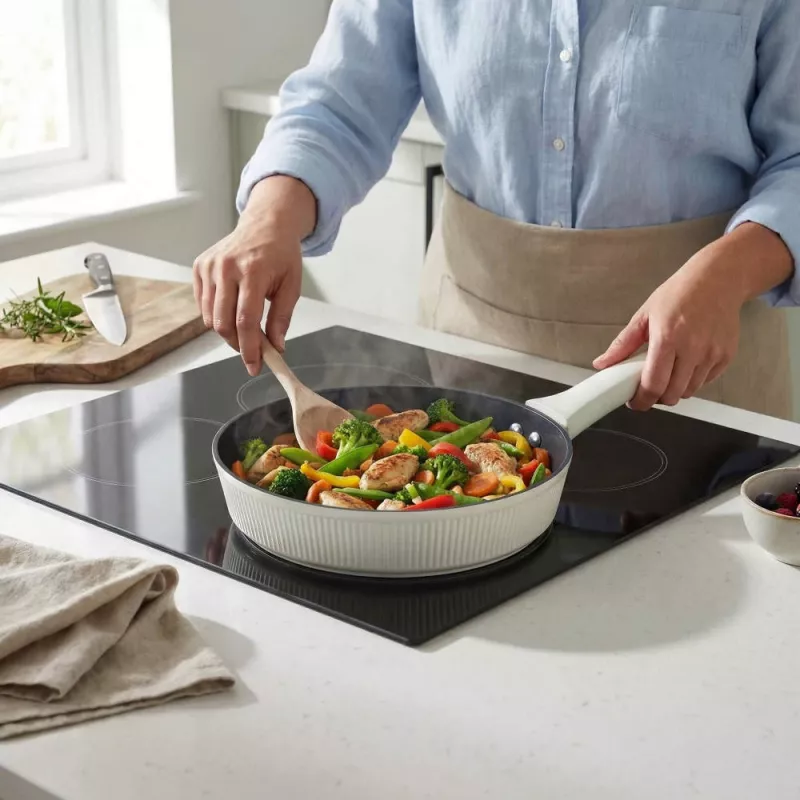 Russell Hobbs RH03862C Cote 28 cm koekenpan, crème