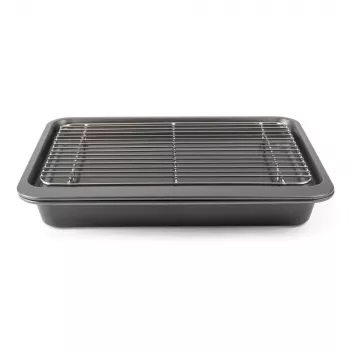 Russell Hobbs RH03903 Stacking 7-delige bakset, koolstofstaal, antiaanbak, houtskoolgrijs