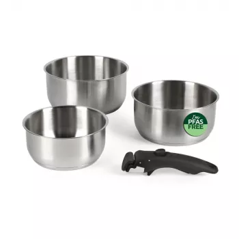 Russell Hobbs RH04034 roestvrij staal 4-delige Smart Clip-pannenset