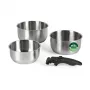 Russell Hobbs RH04034 roestvrij staal 4-delige Smart Clip-pannenset