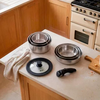 Russell Hobbs RH04041 RVS 8-delige Smart Clip pannenset