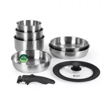 Russell Hobbs RH04041 RVS 8-delige Smart Clip pannenset