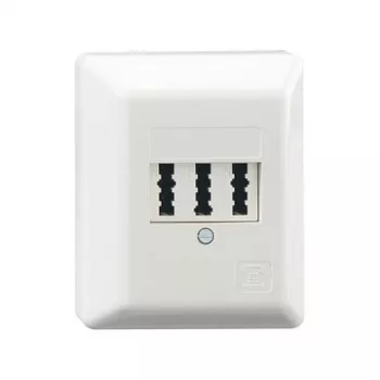RUTENBECK TAE 3x6 NFN opbouw telefoonaansluitdoos, zuiverwit