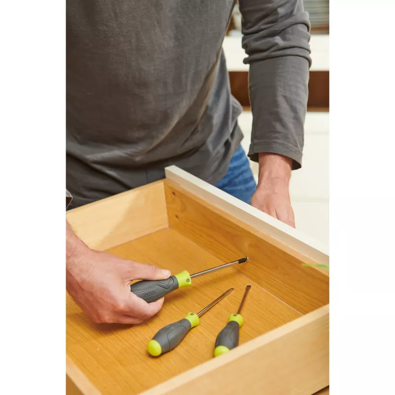 RYOBI RSD1PH2S 3-delige schroevendraaierset (groen/grijs, PH2, SL5.5, SL4)