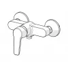 Saga eenhendel-douchekraan 3963Y – chroom messing wandgemonteerde mengkraan met EcoFlow
