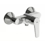 Saga eenhendel-douchekraan 3963Y – chroom messing wandgemonteerde mengkraan met EcoFlow