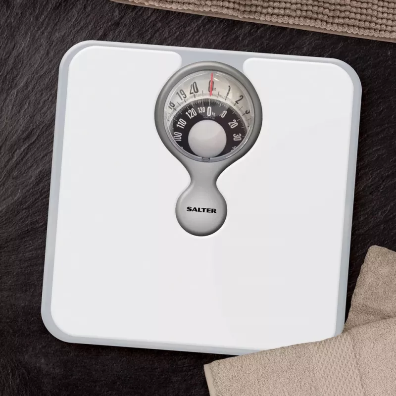Salter 484 WFEU12 personenweegschaal met vergrootglas, compacte mechanische weegschaal