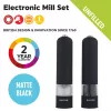 Salter 7524 BKXRUP3 Soft-Touch elektrische molenset, mat zwart