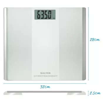 Salter 9009 WFEU12 Ultimate Accuracy elektronische personenweegschaal, wit