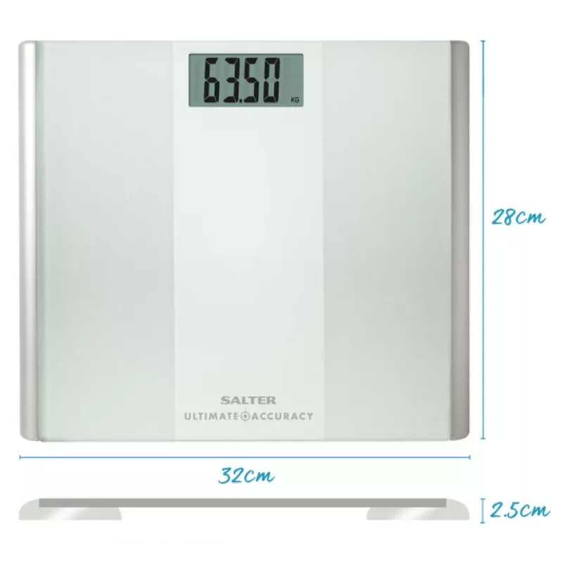 Salter 9009 WFEU12 Ultimate Accuracy elektronische personenweegschaal, wit