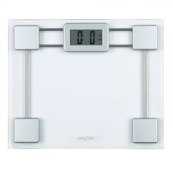 Salter 9081 SVFEU12 glazen lichaamsweegschaal, zilver/transparant