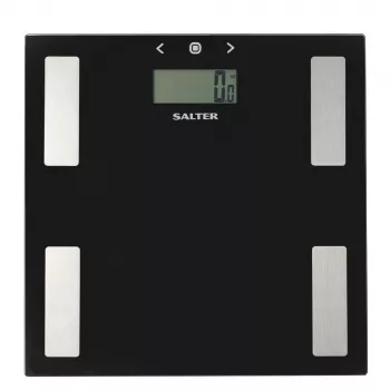 Salter 9150 BFEU12 zwarte glazen analyseer-badkamerweegschaal