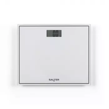 Salter 9207 WHCFEU12 compacte elektronische glazen badkamerweegschaal, wit