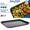 Salter BW12813EU7 bakplaat 40cm - Megastone antiaanbak koolstofstaal, antracietgrijs