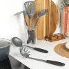 Salter BW13601DU Excellence 5-delige keukengerei set met draaiende standaard, zwart en zilver