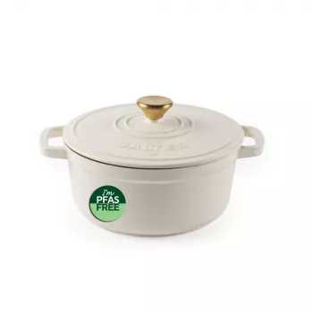 Salter BW13771C Chester 3.4L gietijzeren kasserol 24 cm, crème