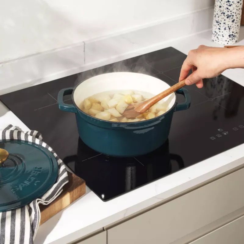 Salter BW13771GR Chester 3,4L gietijzeren braadpan 24 cm, groen