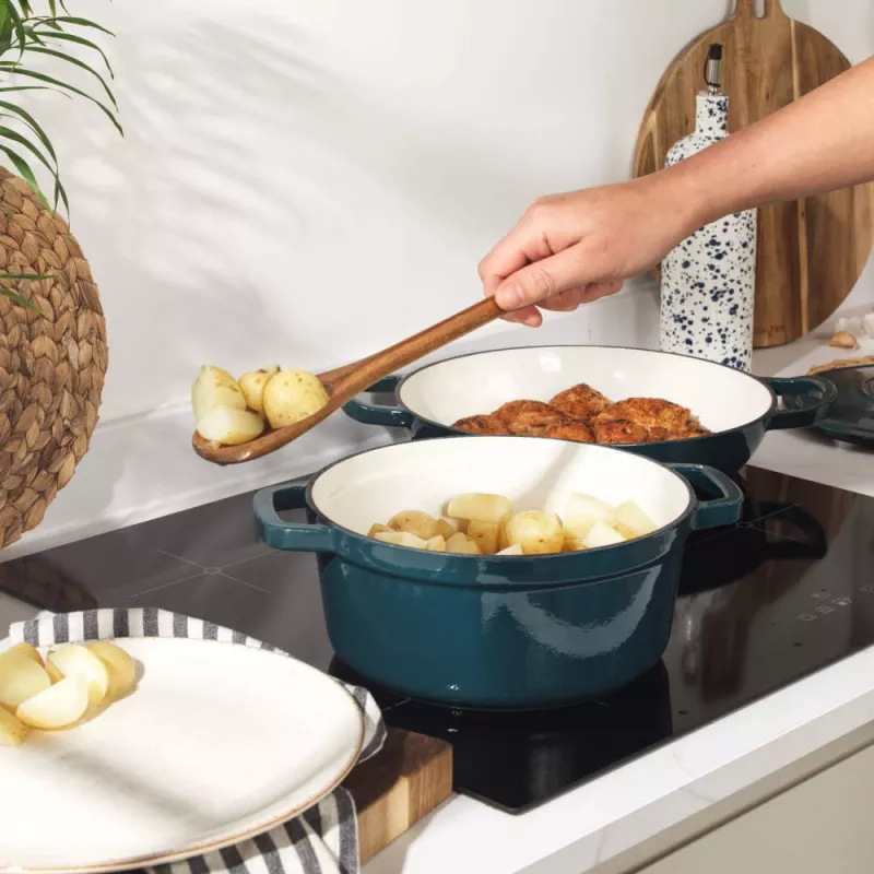Salter BW13771GR Chester 3,4L gietijzeren braadpan 24 cm, groen