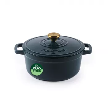 Salter BW13771GR Chester 3,4L gietijzeren braadpan 24 cm, groen