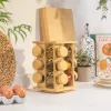 Salter BW14238 draaibaar bamboe kruidenrek met 16 glazen potjes