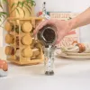 Salter BW14238 draaibaar bamboe kruidenrek met 16 glazen potjes