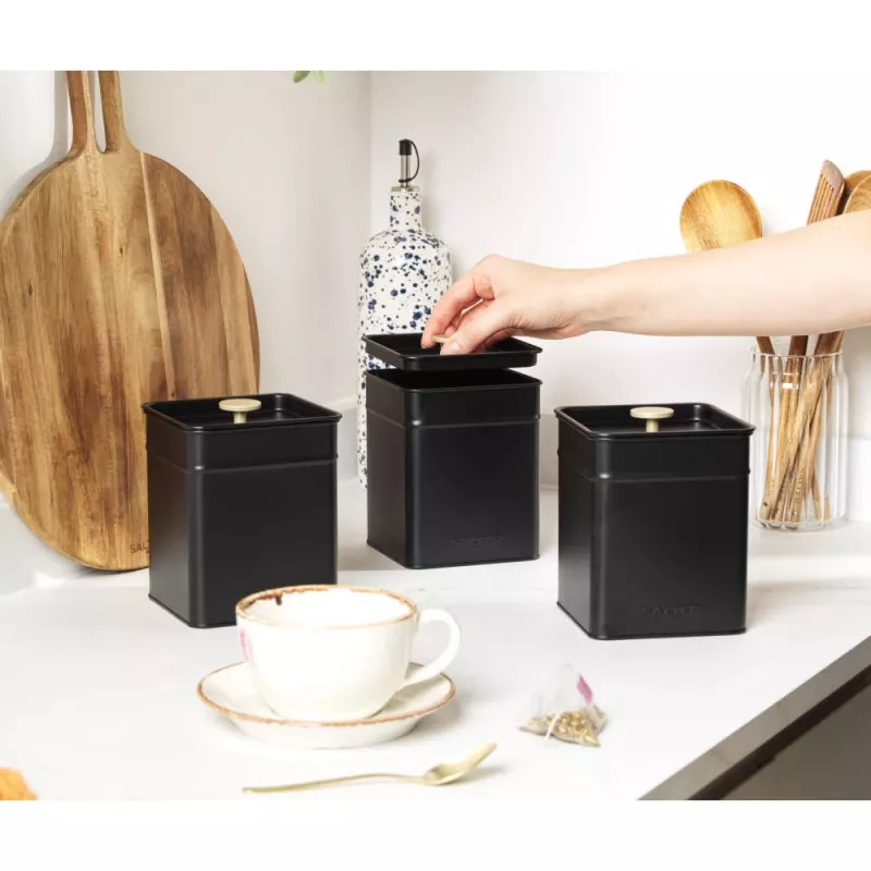 Salter BW14370 Alchemy 3-delige voorraadpot set, zwart