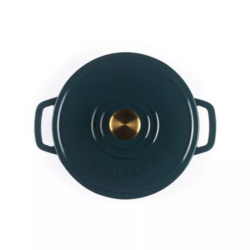 Salter BW14433GR Chester 2L ondiepe gietijzeren braadpan 20 cm, groen