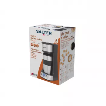 Salter EK2732FVDE digitaal koffiezetapparaat, voor één kop, met reisbeker van 420 ml