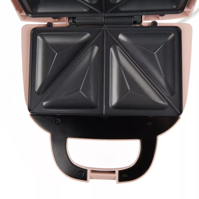 Salter EK3677FVDE tosti-ijzer in handtasmodel, voor 2 tosti's, antiaanbakplaten, tot 200°C, roségouden accenten