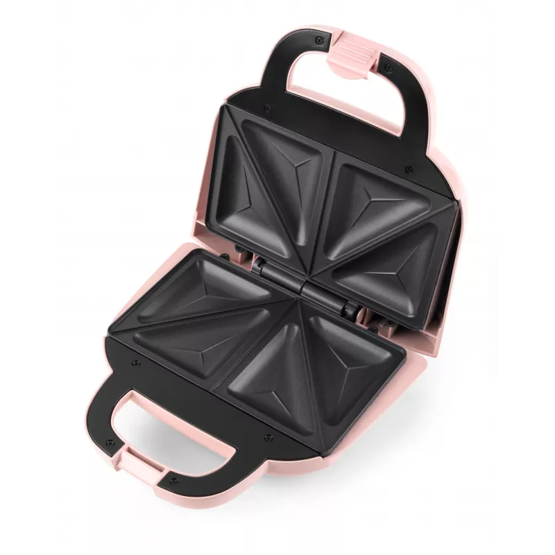 Salter EK3677FVDE tosti-ijzer in handtasmodel, voor 2 tosti's, antiaanbakplaten, tot 200°C, roségouden accenten
