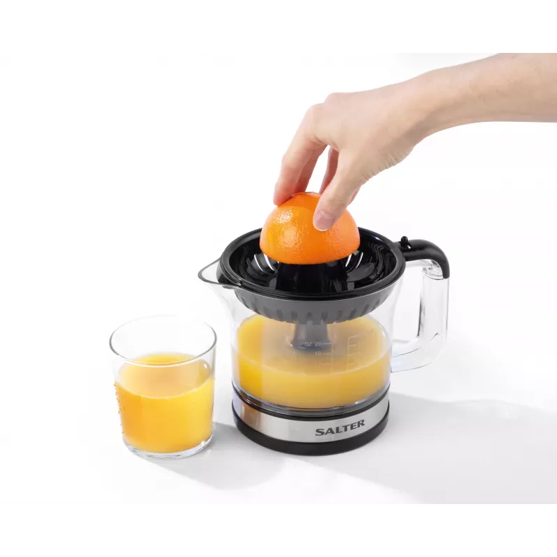 Salter EK5025FVDE elektrische citruspers, kan van 600 ml, 2 perskegels