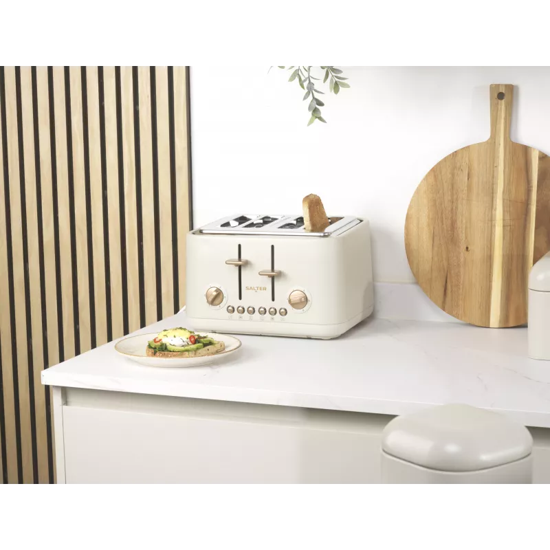 Salter EK5823OBVDE Pebble 4-snijds toaster - obsidian black