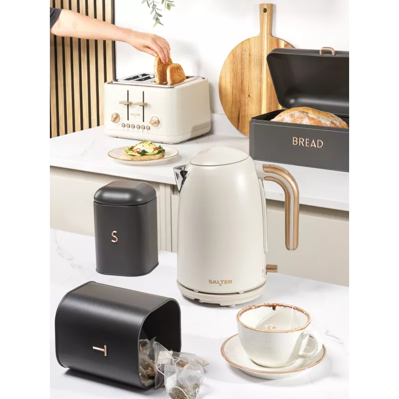 Salter EK6085OBVDE Pebble Rapid Boil waterkoker 1.7L 3000W obsidian black