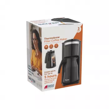 Salter EK6664VDE ThermoBrew filterkoffiezetapparaat 1,25L 900W zwart/rvs
