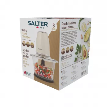 Salter EK6686CRMVDE retro foodchopper 200W 0,5L crème