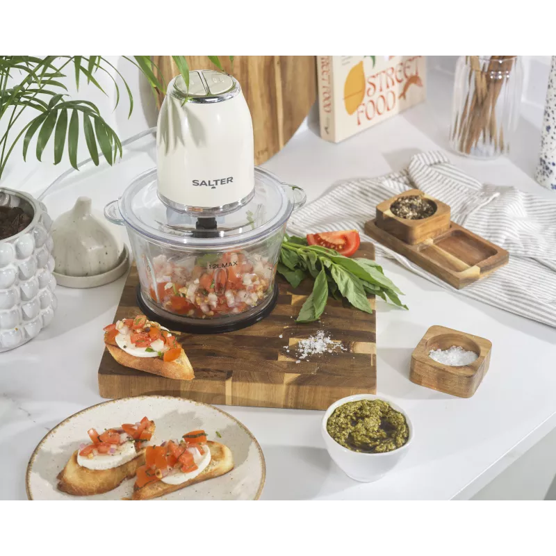 Salter EK6686CRMVDE retro foodchopper 200W 0,5L crème