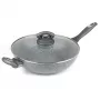Salter Marblestone wok 28cm grijs - gesmeed aluminium, antiaanbaklaag, geschikt voor inductie