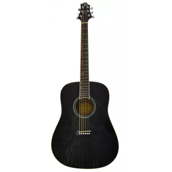 Samick D-4 TBK akoestische gitaar - dreadnought, sparrenhouten bovenblad, Trans Black