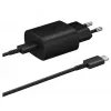 Samsung 25W USB-C super-snellader reisadapter met USB-C-naar-USB-C-kabel - zwart
