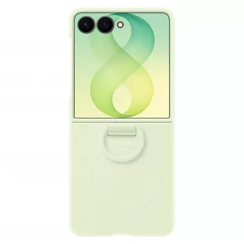 Samsung EF-EF776CGEGWW siliconen ring-magneethoes voor Galaxy Z Flip8, groen