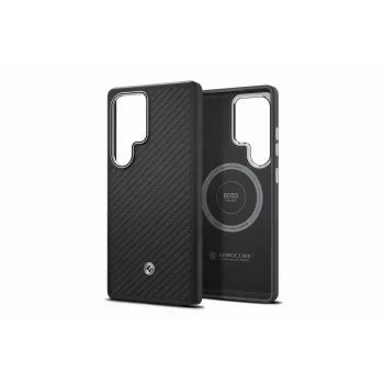 Samsung Enzo Aramid hoes voor Galaxy S25 Ultra – zwart zilver