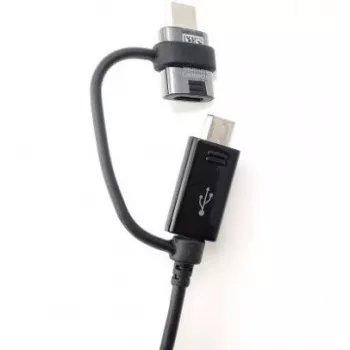 Samsung EP-DG950DBE Combo microUSB-datakabel met USB-C-adapter 1,4 m zwart (bulk)