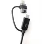 Samsung EP-DG950DBE Combo microUSB-datakabel met USB-C-adapter 1,4 m zwart (bulk)
