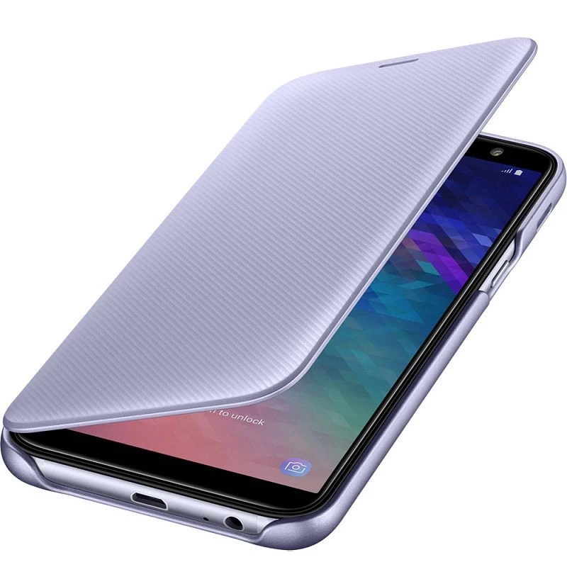 Samsung Galaxy A6+ (2018) wallet cover lila