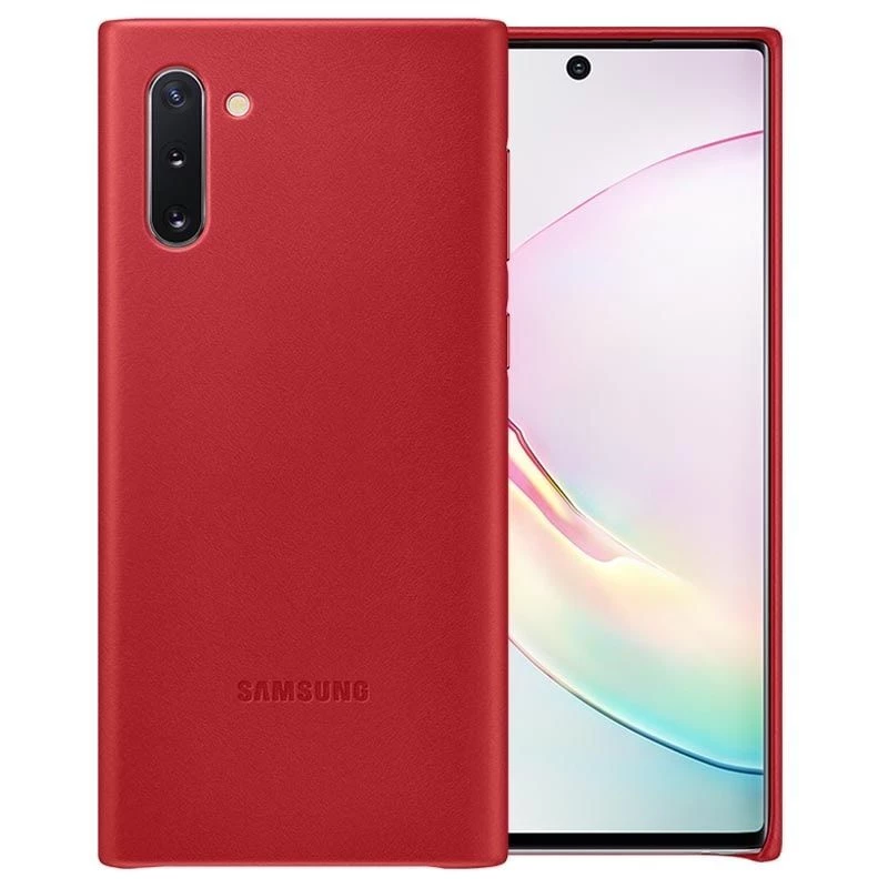 Samsung Galaxy Note 10 Lederen hoes Rood