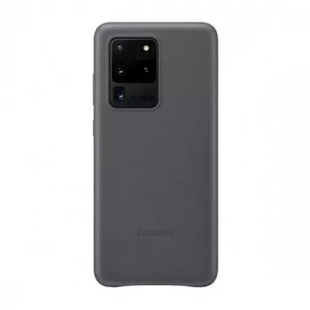 Samsung Galaxy S20 Ultra Leder Cover Case grijs