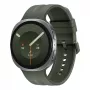 Samsung Galaxy Watch9 LTE 44 mm zilver smartwatch met olijfgroene sportband M/L