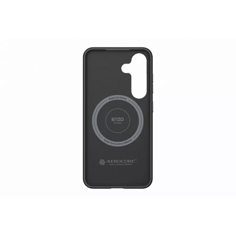 Samsung GP-FPS936PGABW Enzo Aramid Case voor Galaxy S25 Plus, zwart zilver